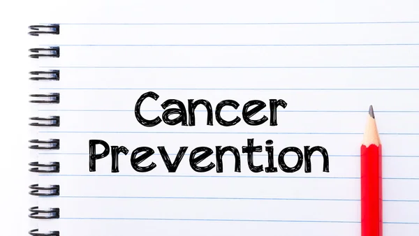 Cancer Prevention Text written on notebook page — Stock Photo, Image