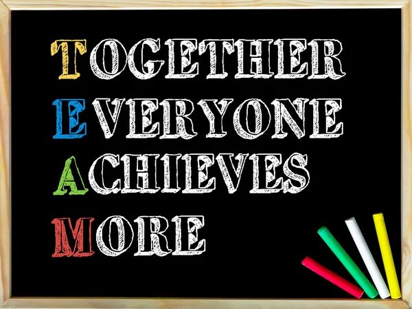 Acronyme TEAM as Together Everyone Achieves More — Photo