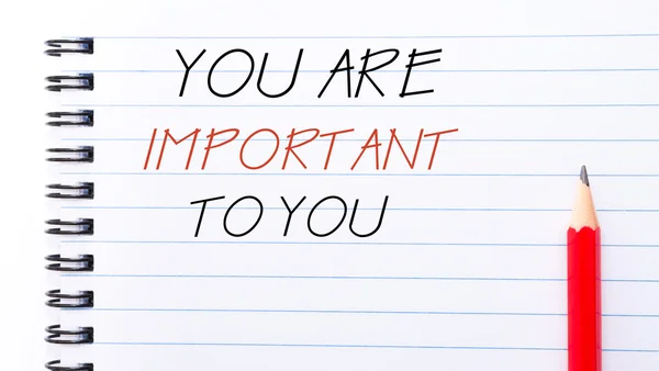 Usted es importante para usted — Foto de Stock