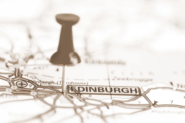 Edinburgh City On Map, Scotland