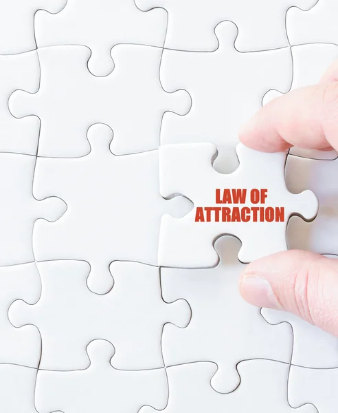 Laatste puzzel stukje met woorden Law Of Attraction — Stockfoto