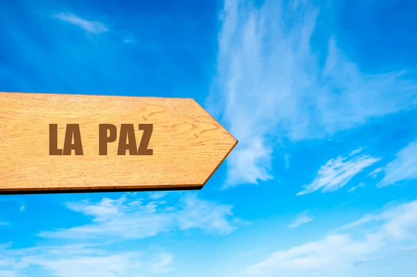 Bestemming La Paz, Bolivia — Stockfoto