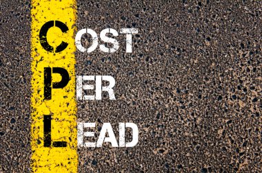 Business Acronym CPL as COST PER LEAD clipart
