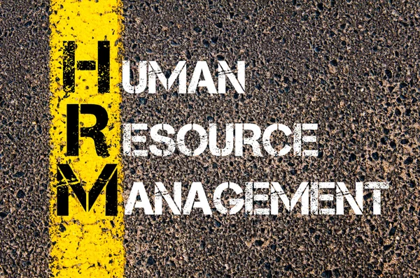 Acrônimo de negócio HRM como HUMAN RESOURCE MANAGEMENT — Fotografia de Stock