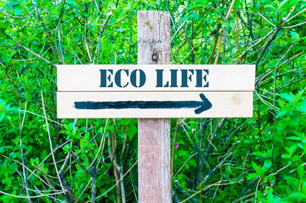 ECO LIFE Directional sign — Stock Photo, Image