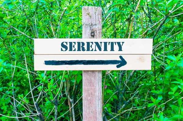 SERENITY Directional sign — Stock Photo, Image