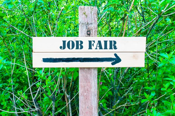 JOB FAIR Directional sign — Stock Photo, Image