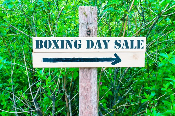 BOXING DAY VENTA Señal direccional — Foto de Stock