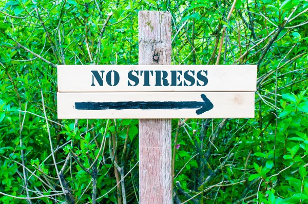 Geen Stress directionele teken — Stockfoto