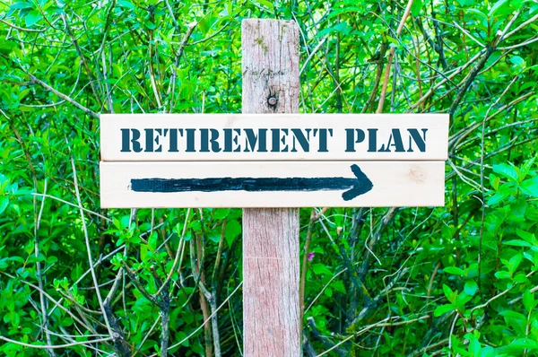 Richtungsweisender Rentenplan — Stockfoto