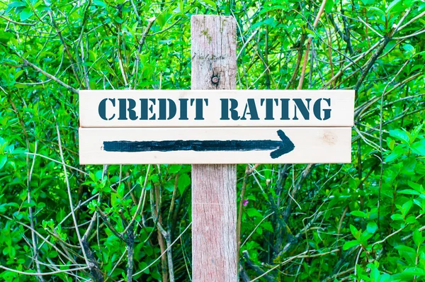 RATING DI CREDITO Segno direzionale — Foto Stock