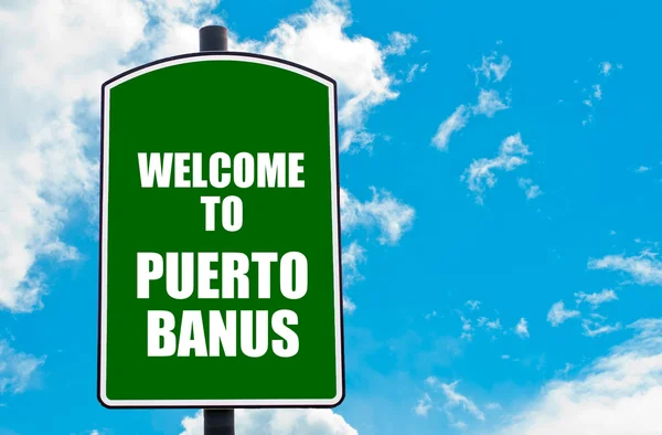 Welcome to PUERTO BANUS — Stock Photo, Image