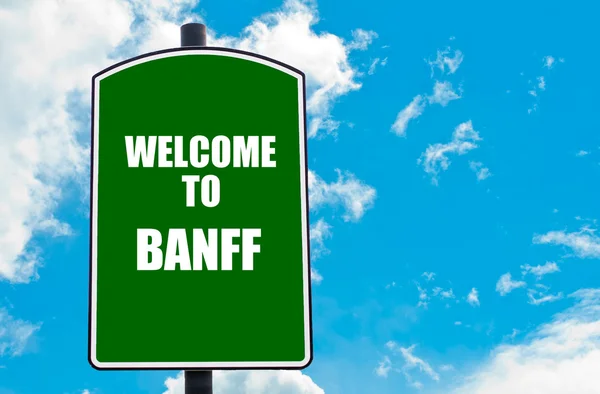 Välkommen till Banff — Stockfoto