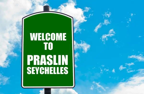 Välkommen till Praslin, Seychellerna — Stockfoto