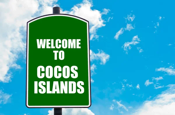 Welkom bij Cocos Eilanden Rechtenvrije Stockfoto's