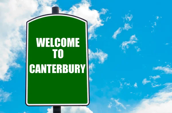 Добро пожаловать в CANTERBURY — стоковое фото