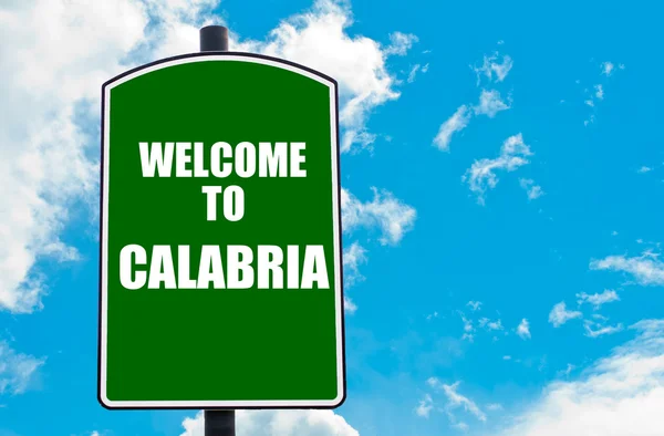 Ласкаво просимо в Калабрія — стокове фото