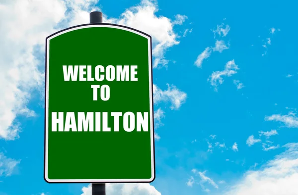 Välkommen till Hamilton — Stockfoto