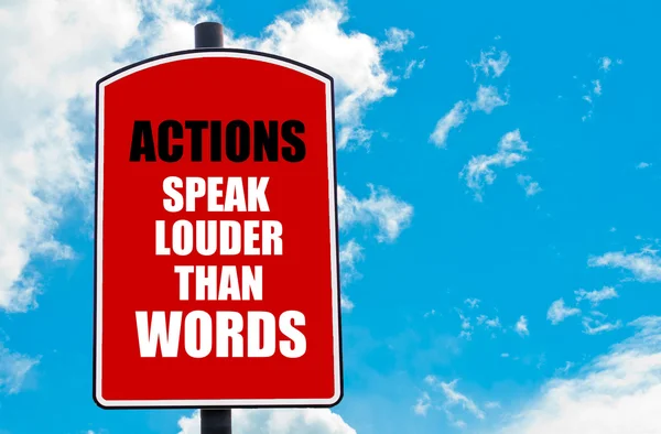 Las acciones hablan más alto que las palabras — Foto de Stock