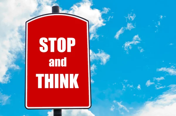 Stop és gondolkozz — Stock Fotó