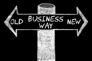 Eski ve yeni iş yolu ile okları karşısında