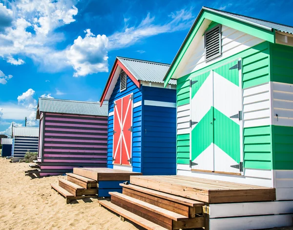 Badning hus på brighton beach, Australien — Stockfoto