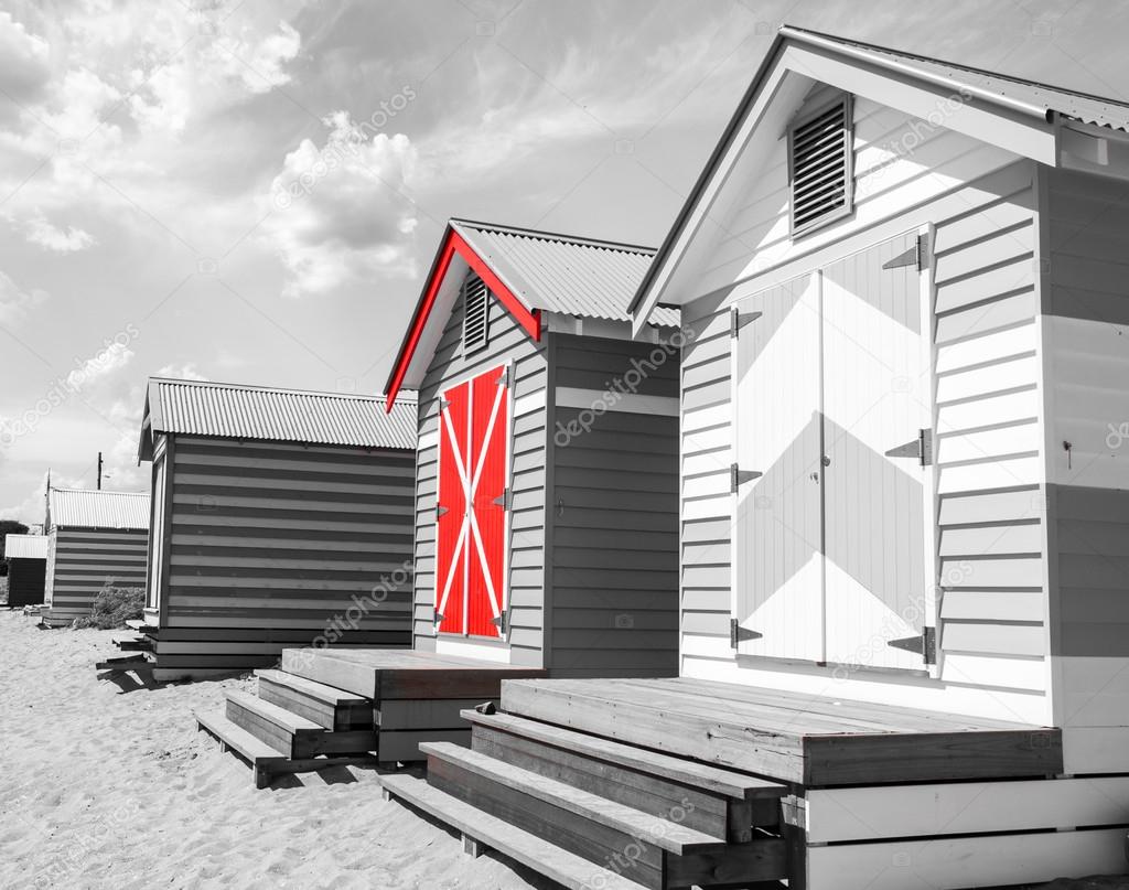 Bathing houses at Brighton Beach, Australia