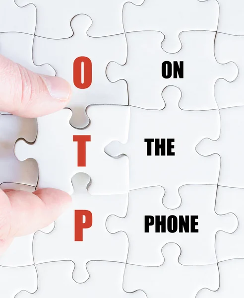 Ultimo pezzo puzzle con Business Acronimo OTP — Foto Stock