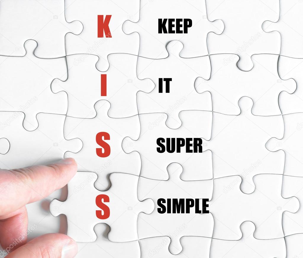 Last puzzle piece with Business Acronym KISS