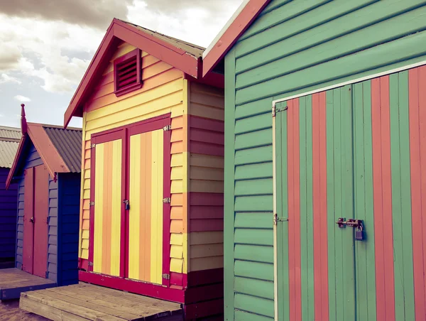 Badning hus på brighton beach, Australien — Stockfoto