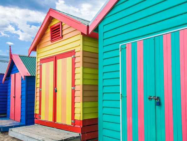 Badning hus på brighton beach, Australien — Stockfoto