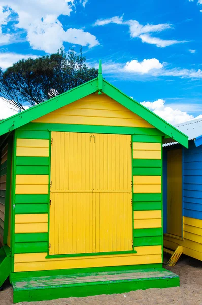 Zwemmen huizen in brighton beach, Australië — Stockfoto