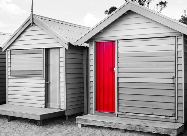 Badehäuser am brighton beach, australien — Stockfoto