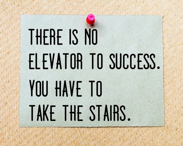 No Elevator To Success written on paper note — Stockfoto