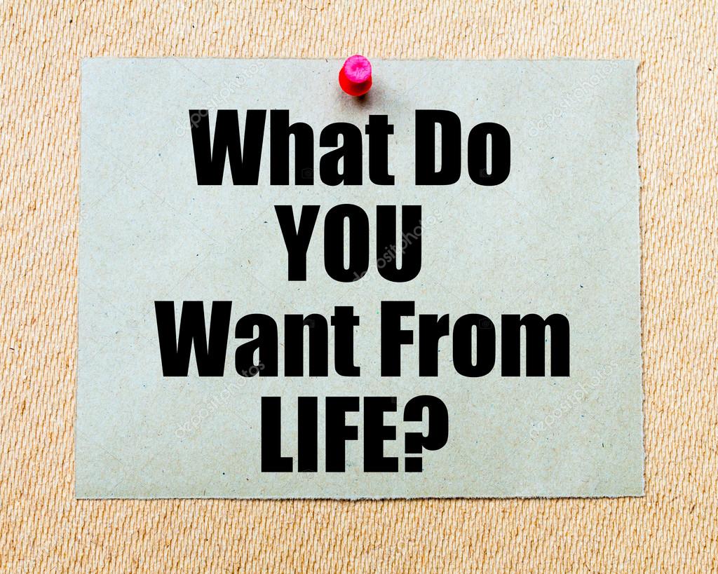 What Do You Want From Life? written on paper note — Stock Photo