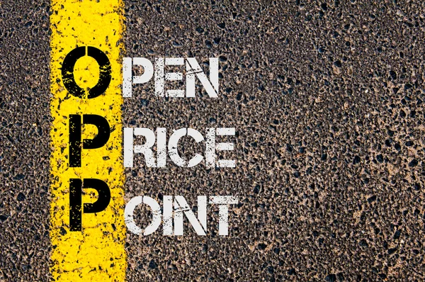 Business Acronym OPP as Open Price Point — 图库照片