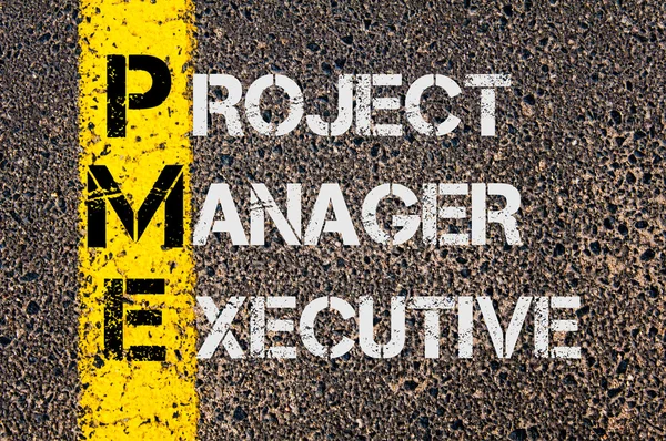 Business Acronym PME as Project Manager Executive — Φωτογραφία Αρχείου