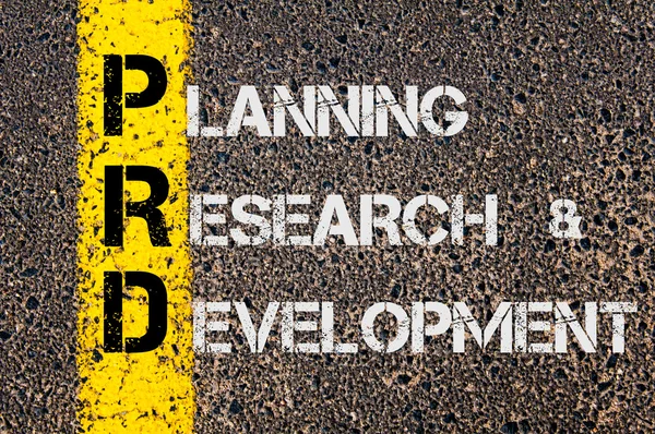 Business Acronym PRD as Planning Research and Development — 图库照片