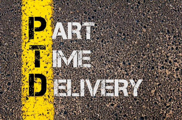 Acrónimo de negocio PTD as Part Time Delivery —  Fotos de Stock