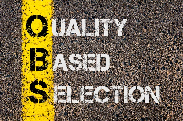 Business Acronym QBS as Quality Based Selection — Stockfoto