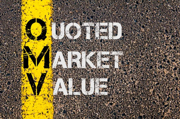 Business Acronym QMV as Quoted Market Value — 스톡 사진