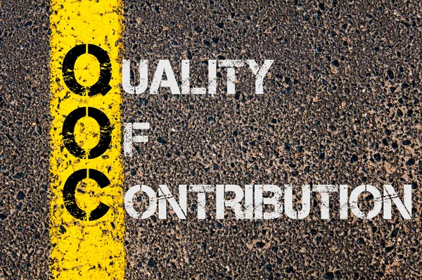 Business Acronym QOC as Quality Of Contribution — Stockfoto
