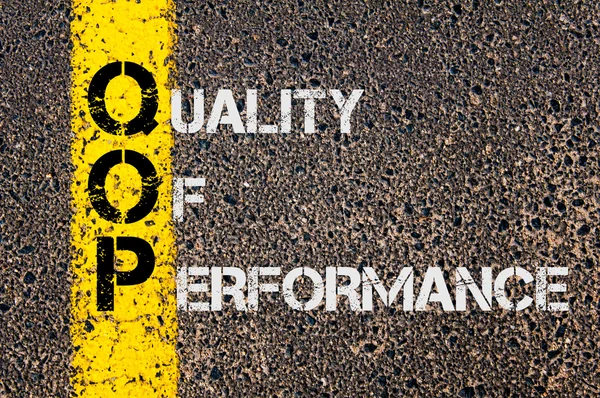 Business Acronym QOP as Quality Of Performance — Zdjęcie stockowe
