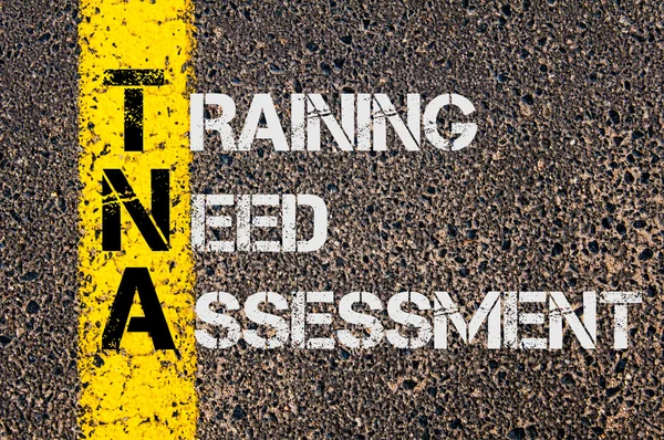Business Acronym TNA as Training Need Assessment — Stock Photo, Image
