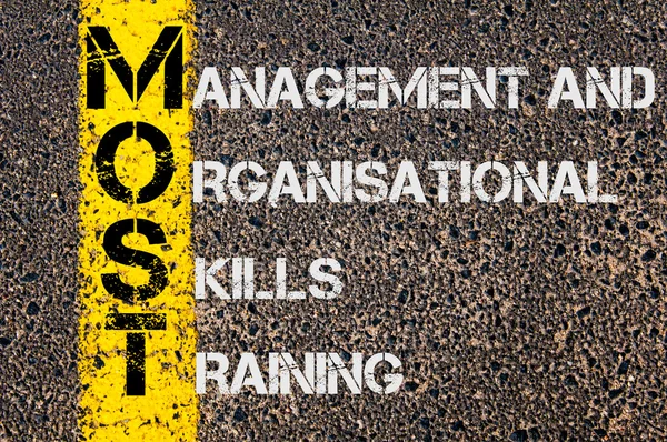 Business Acronym MOST as Management and Organisational Skills Training — Stock Photo, Image