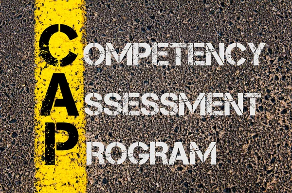 Acrônimo de negócio CAP como Programa de Avaliação de Competência — Fotografia de Stock