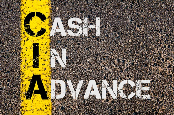 Business Acronym CIA as Cash In Advance — Stockfoto