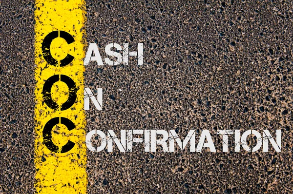 Бизнес-аббревиатура COC как Cash On Confirmation — стоковое фото