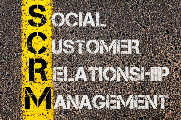 Acronyme d'entreprise SCRM en tant que Social Customer Relationship Management — Photo