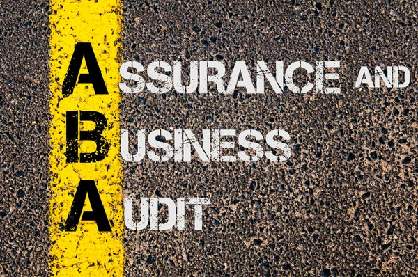 Business Acronym ABA as Assurance and Business Audit — Zdjęcie stockowe